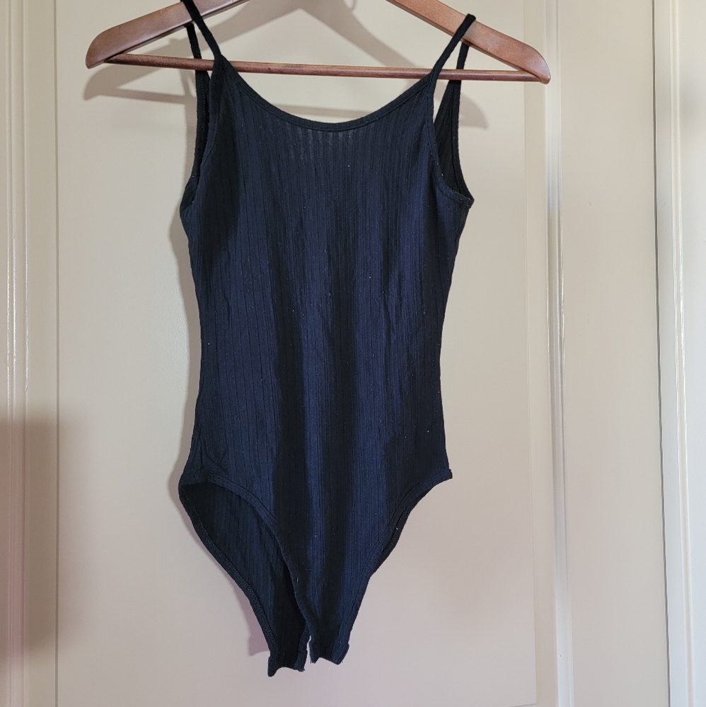 UO Out from Under Ribbed Scoop Tank Bodysuit Small